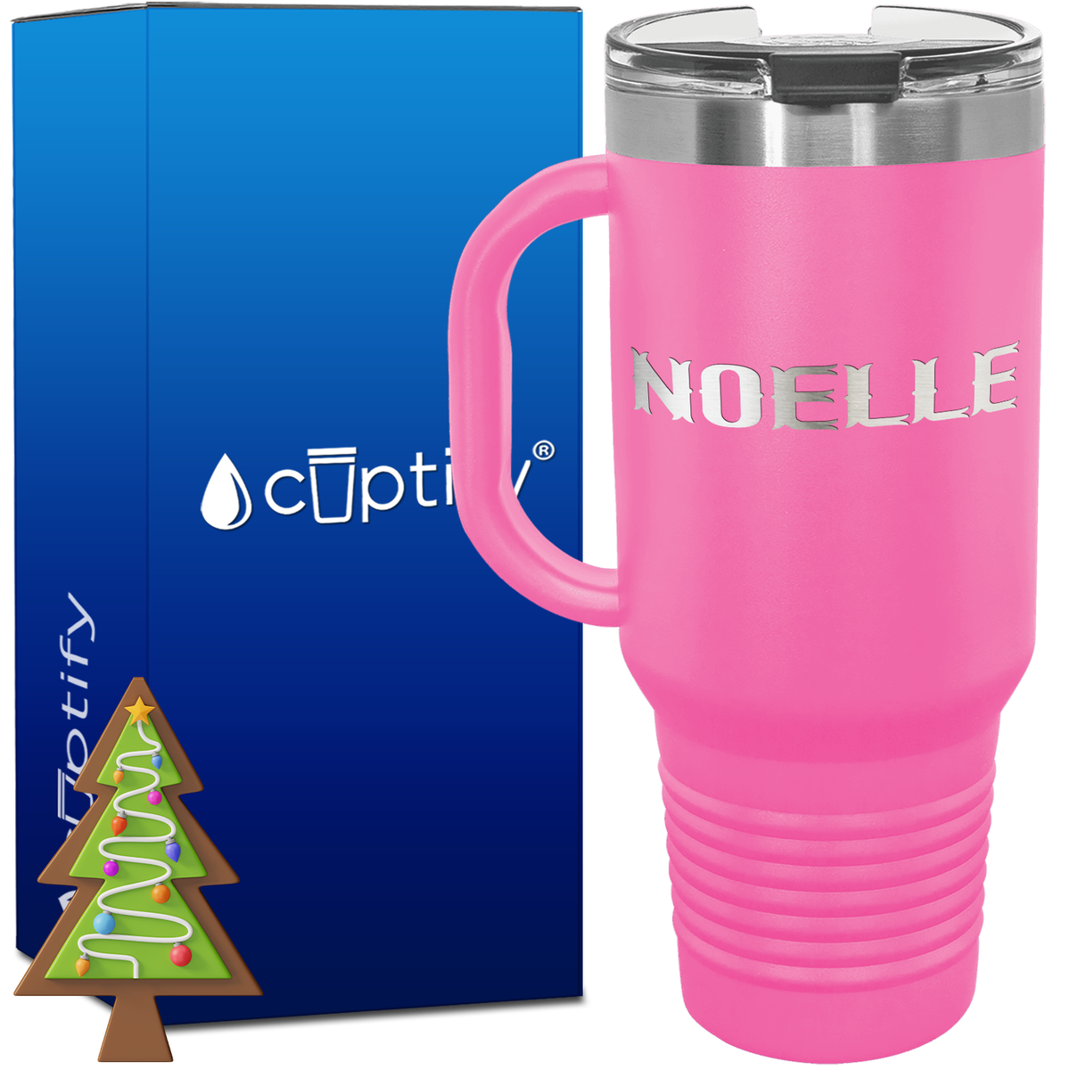 Personalized Claus Font Style 40oz Christmas Travel Mug