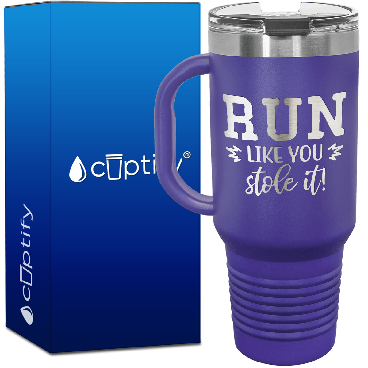 Run Like You Stole It 40oz Baseball Travel Mug