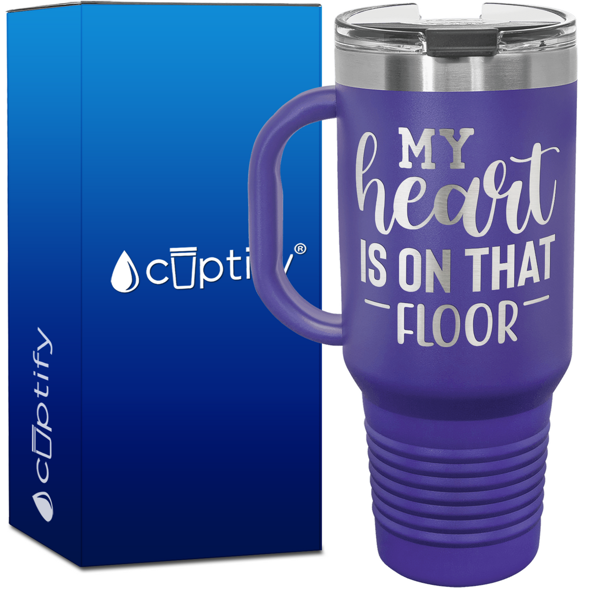 My Heart is on That Floor 40oz Gymnastics Travel Mug