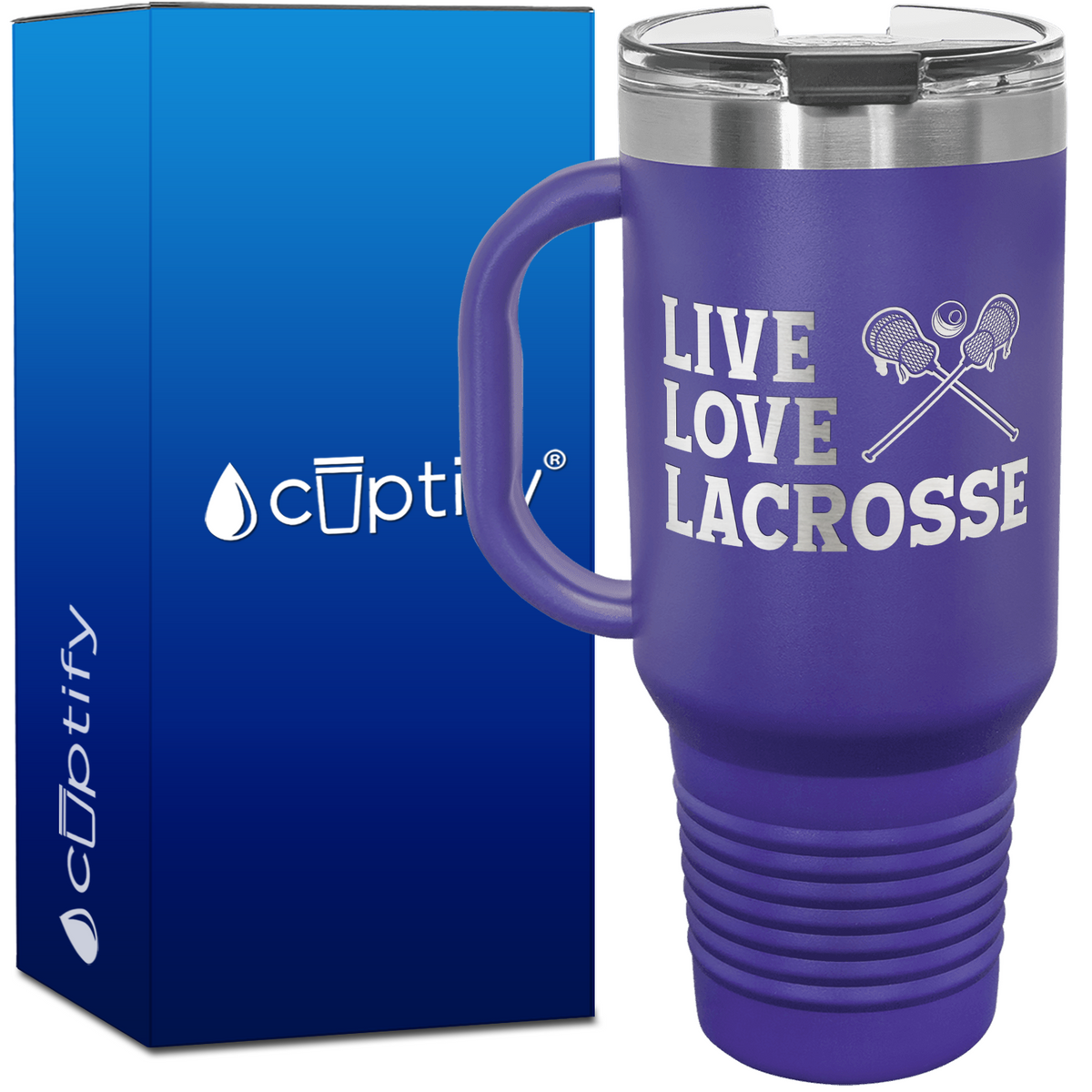Live Love Lacrosse 40oz Lacrosse Travel Mug