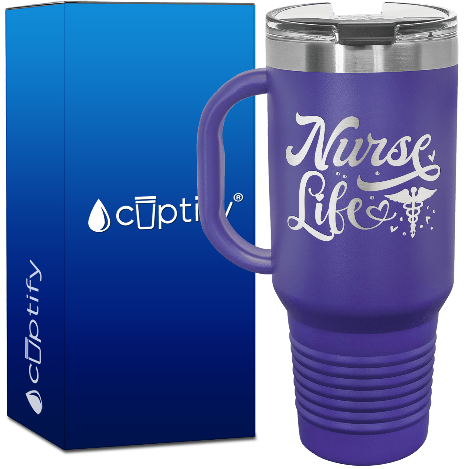 Nurse Life Caduceus 40oz Nurse Travel Mug