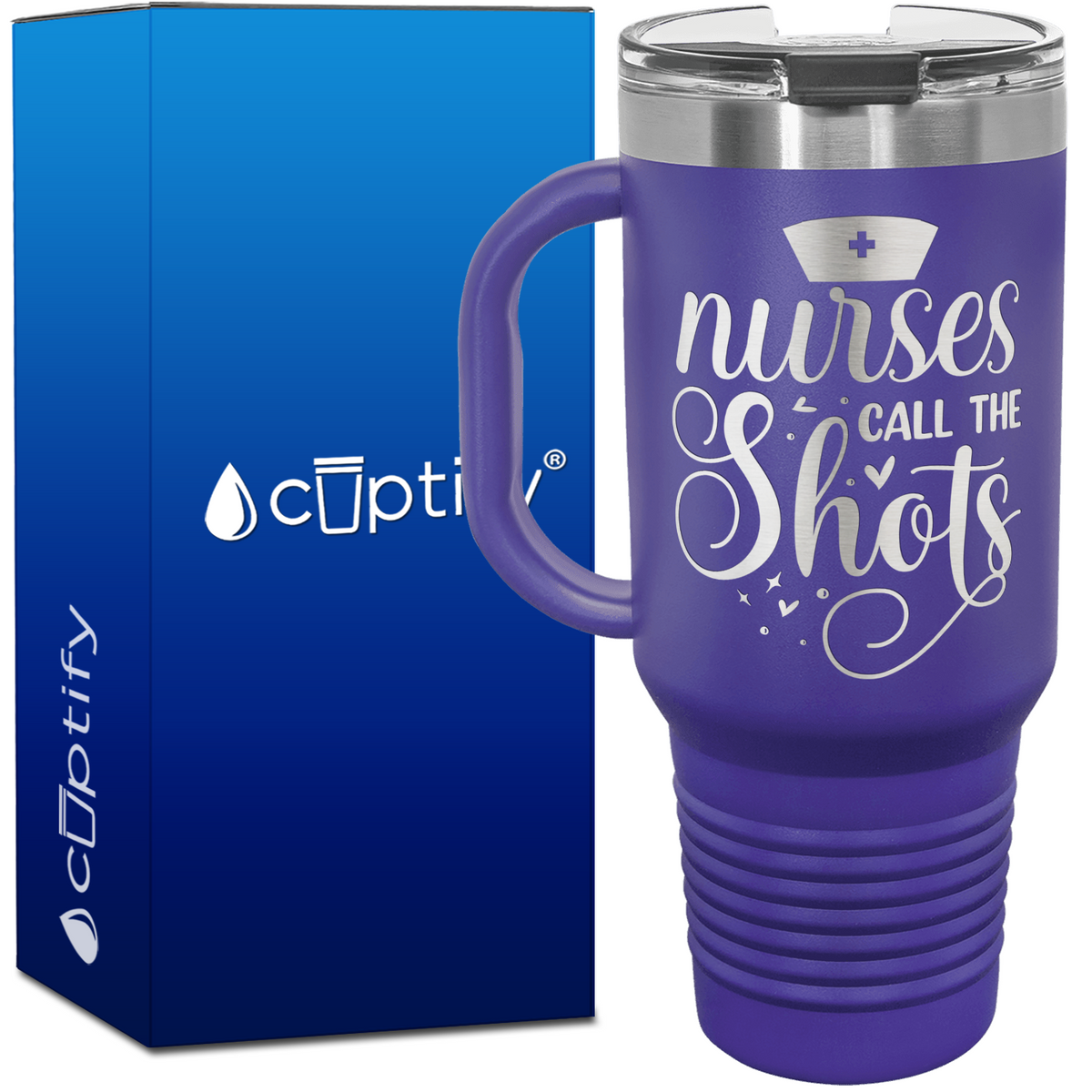 Nurses Call the Shots 40oz Nurse Travel Mug