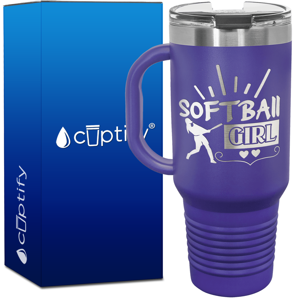 Softball Girl 40oz Softball Travel Mug