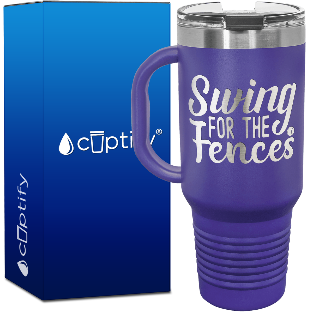 Swing for the Fences 40oz Softball Travel Mug