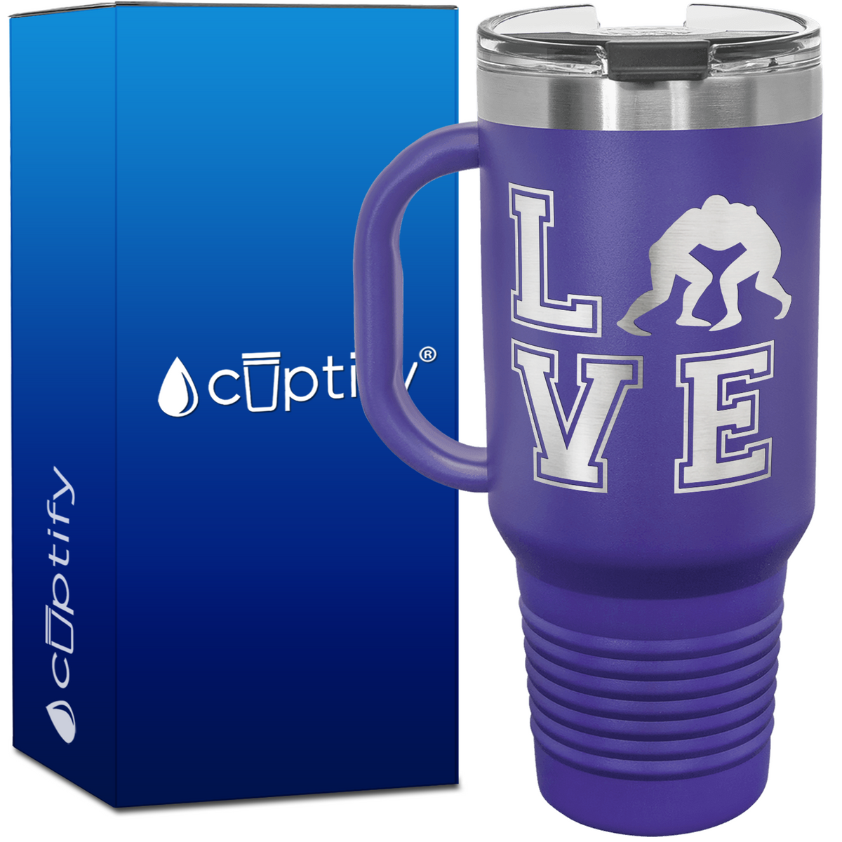 Love Wrestling 40oz Travel Mug