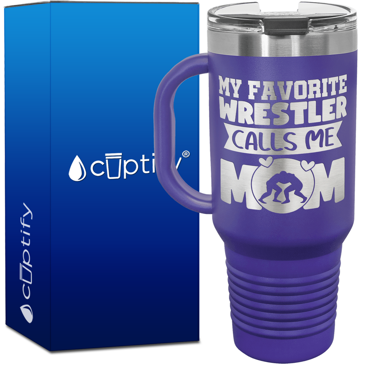 My Favorite Wrestler Calls Me Mom 40oz Travel Mug