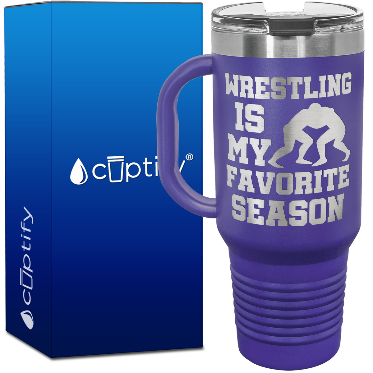 Wrestling is my Favorite Season 40oz Travel Mug