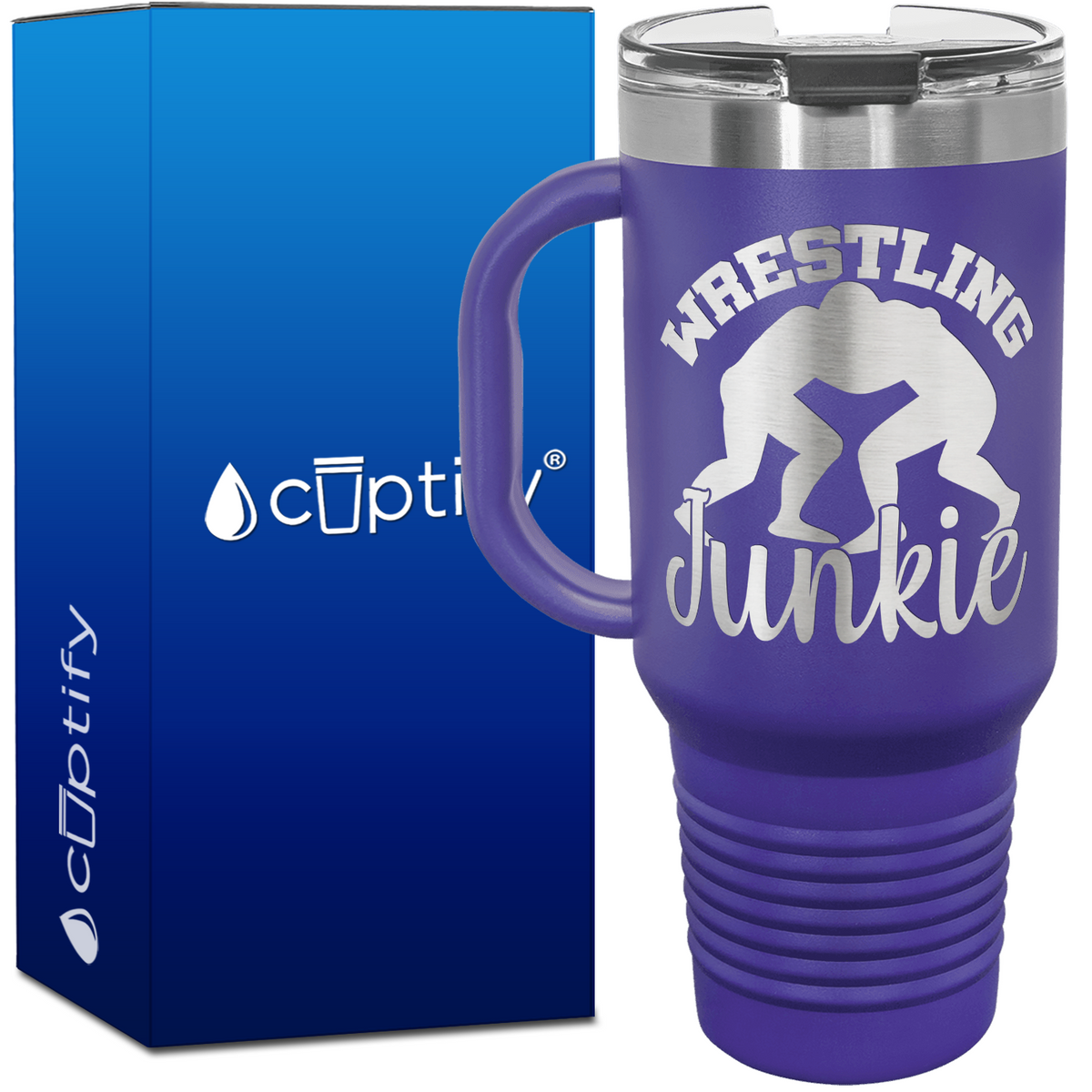 Wrestling Junkie 40oz Travel Mug