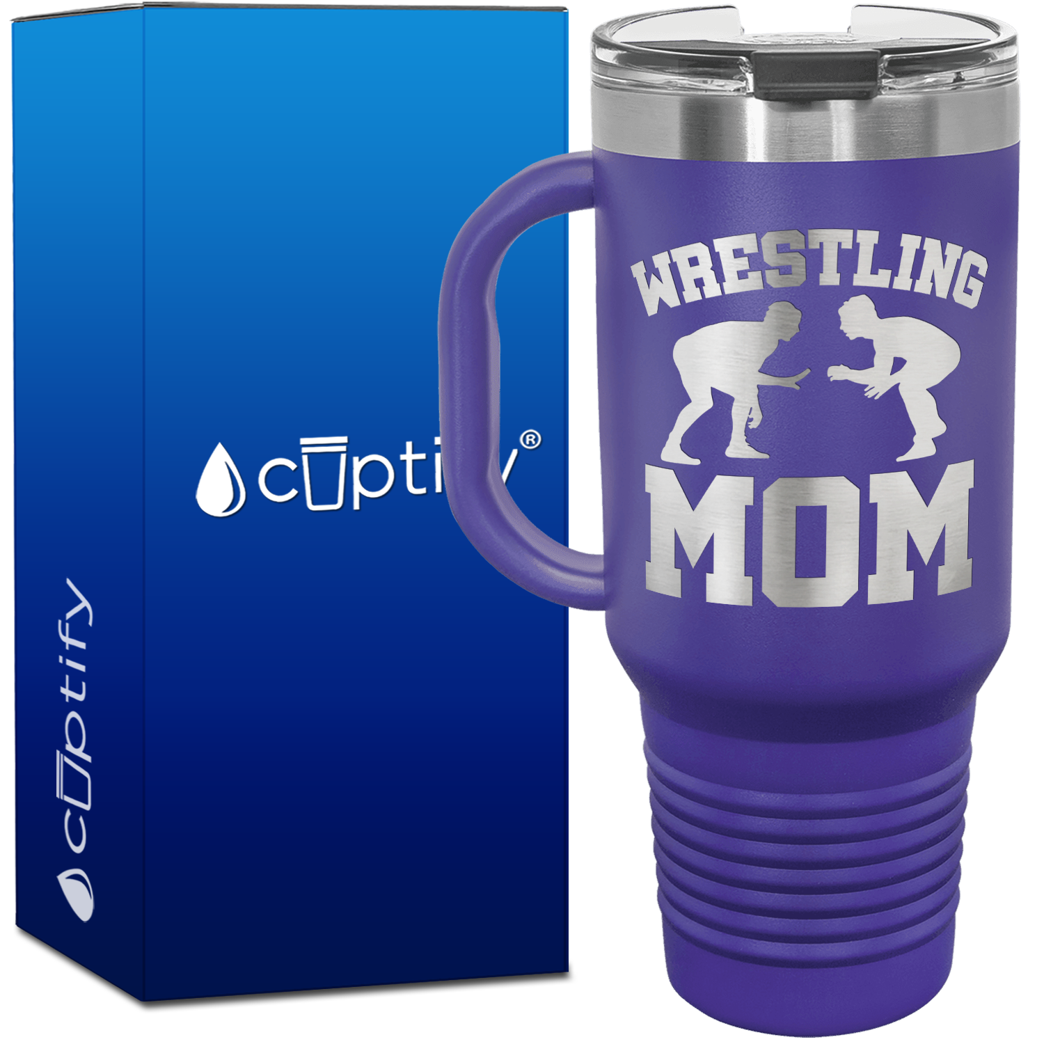 Wrestling Mom 40oz Travel Mug