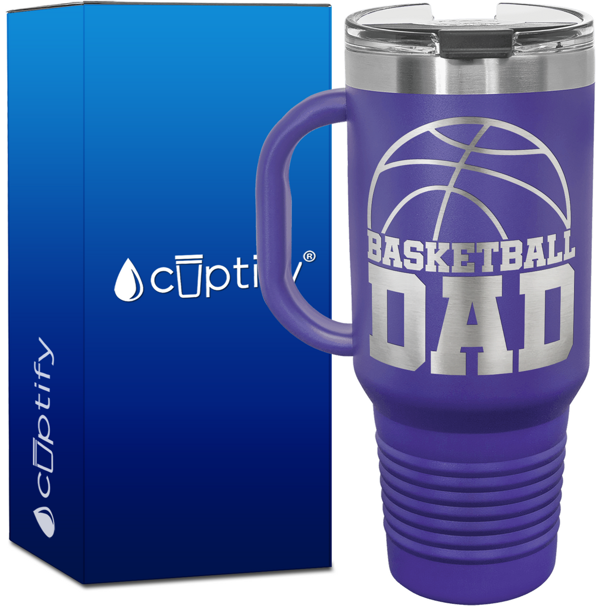 Basketball Dad 40oz Basketball Travel Mug