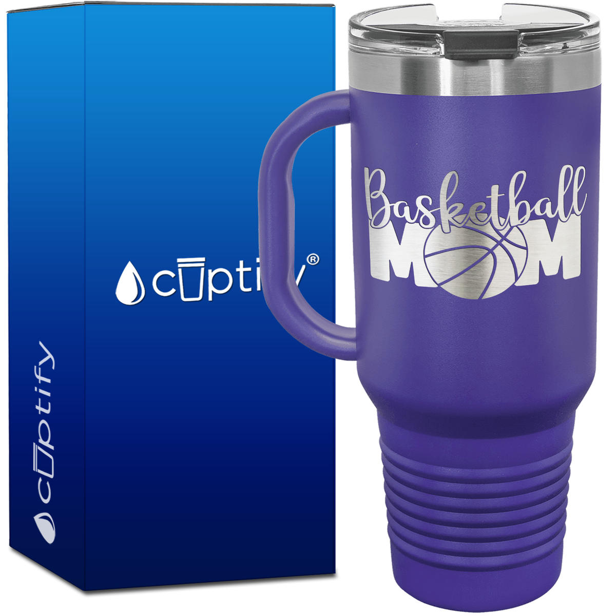 Basketball Mom Ball 40oz Basketball Travel Mug