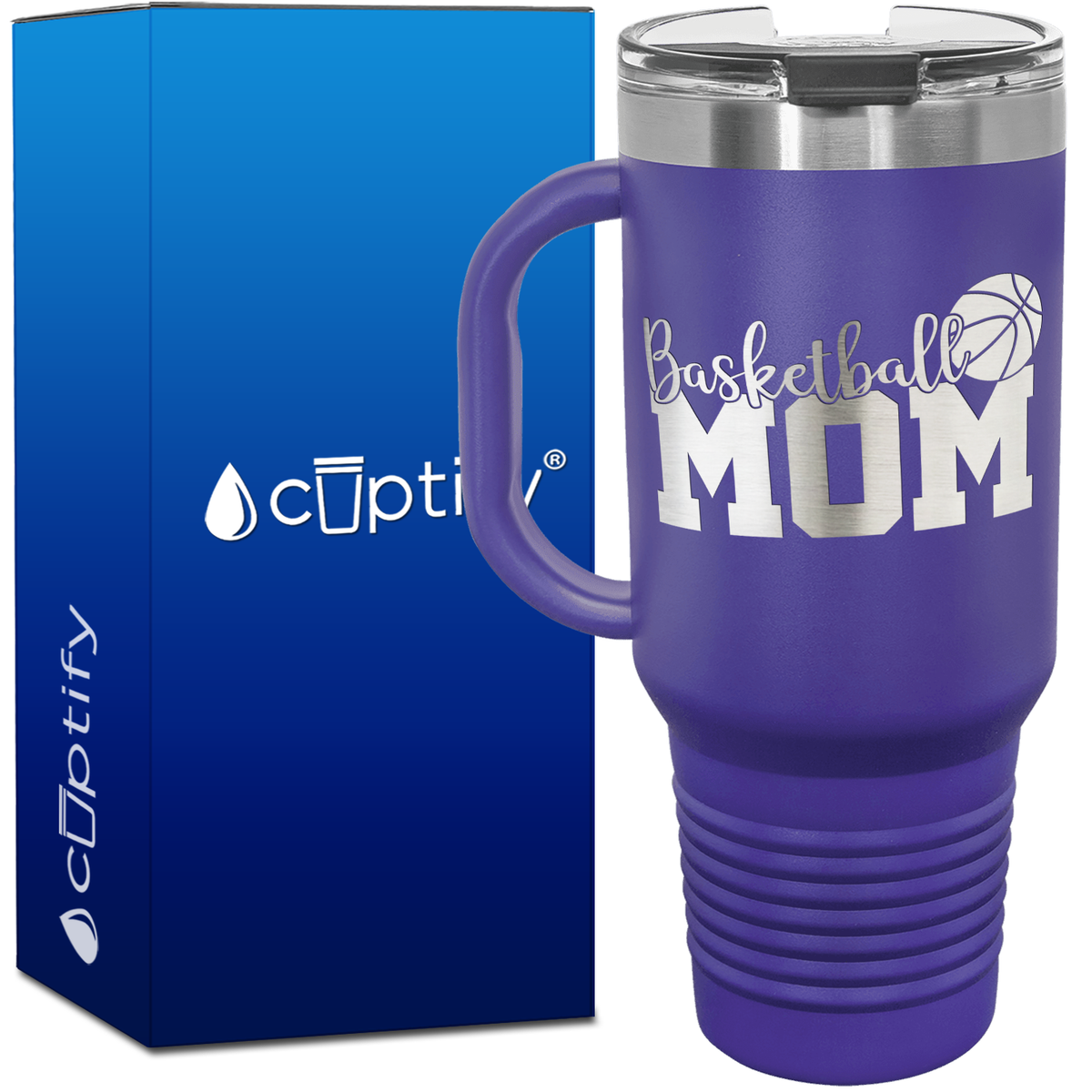 Basketball Mom 40oz Basketball Travel Mug