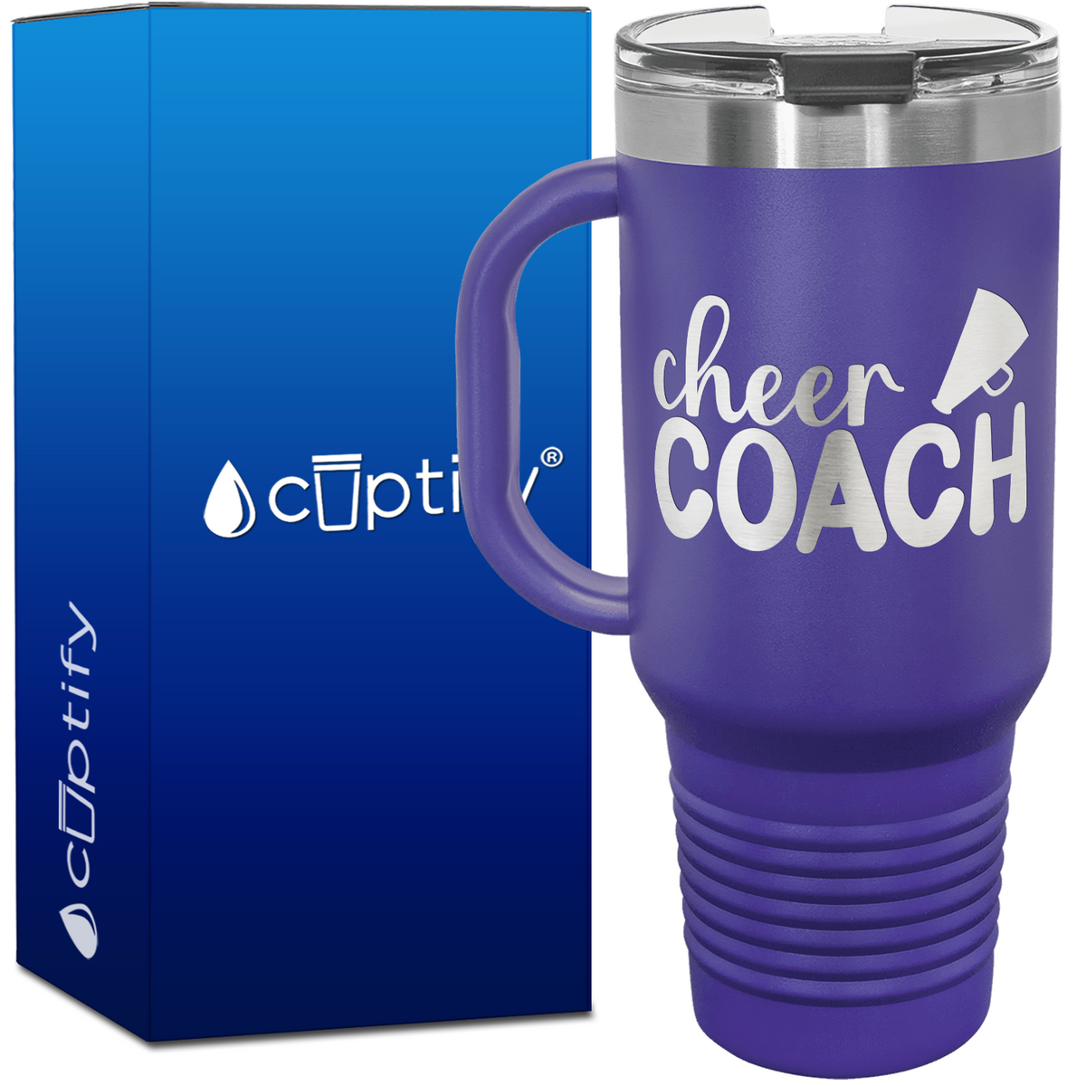 Cheer Coach with Megaphone 40oz Cheer Travel Mug