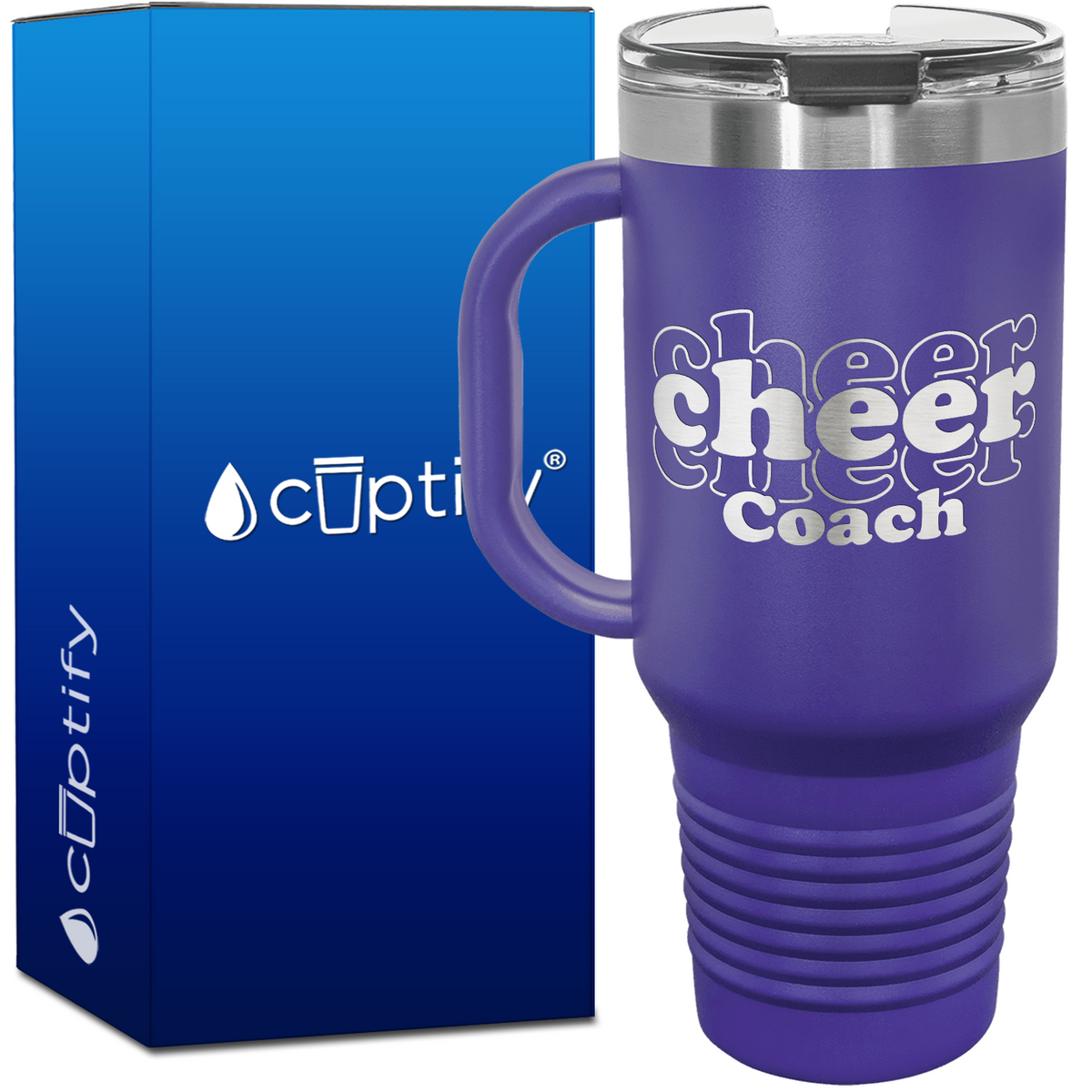 Cheer Coach Outlines 40oz Cheer Travel Mug
