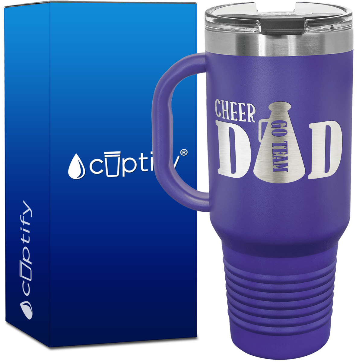 Cheer Dad Go Team 40oz Cheer Travel Mug
