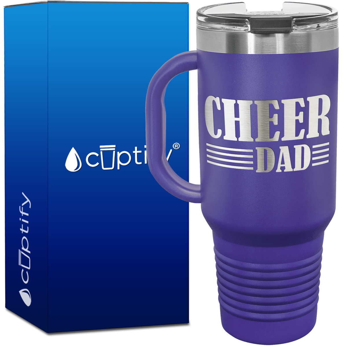 Cheer Dad Lines 40oz Cheer Travel Mug