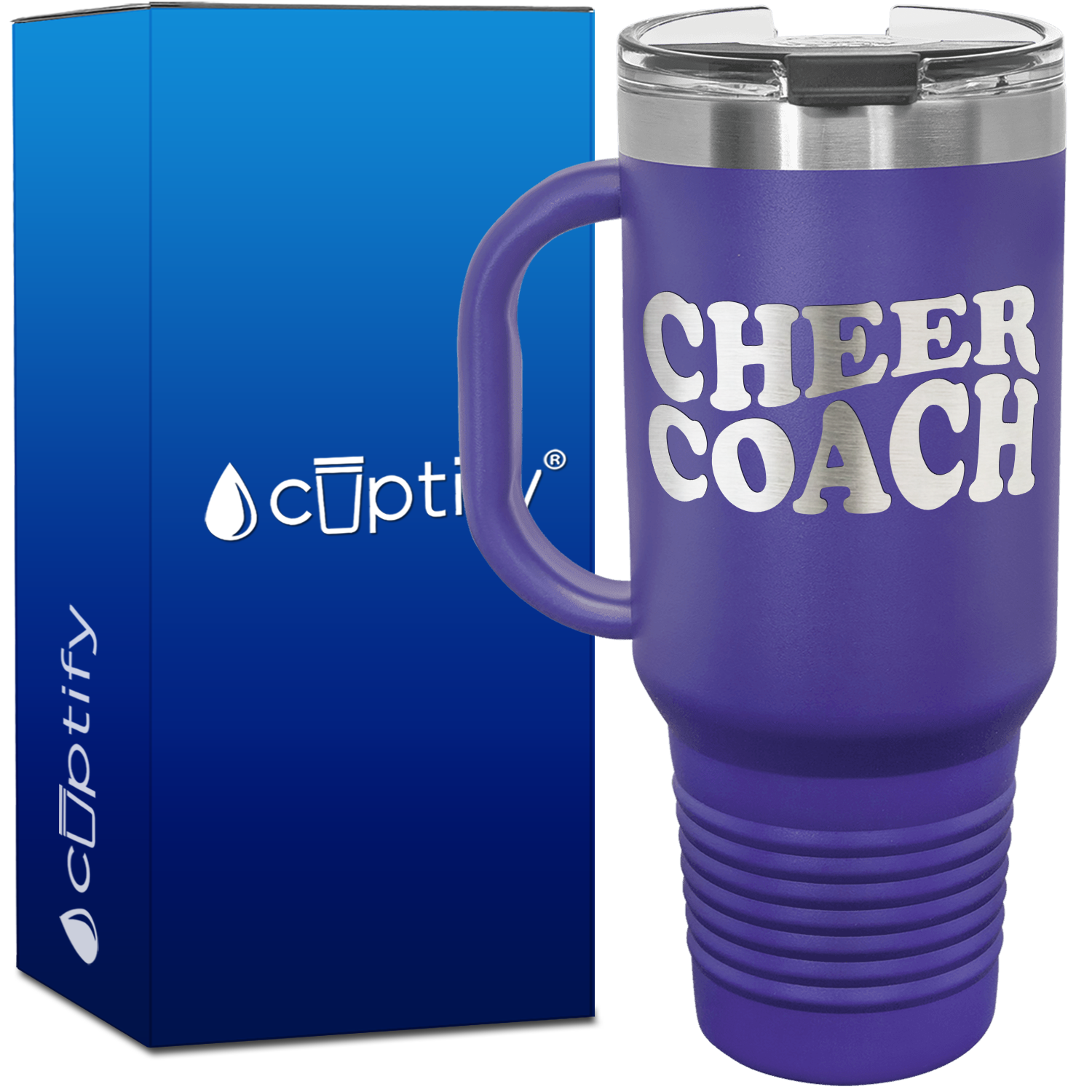 Cheer Coach Groovy 40oz Cheer Travel Mug