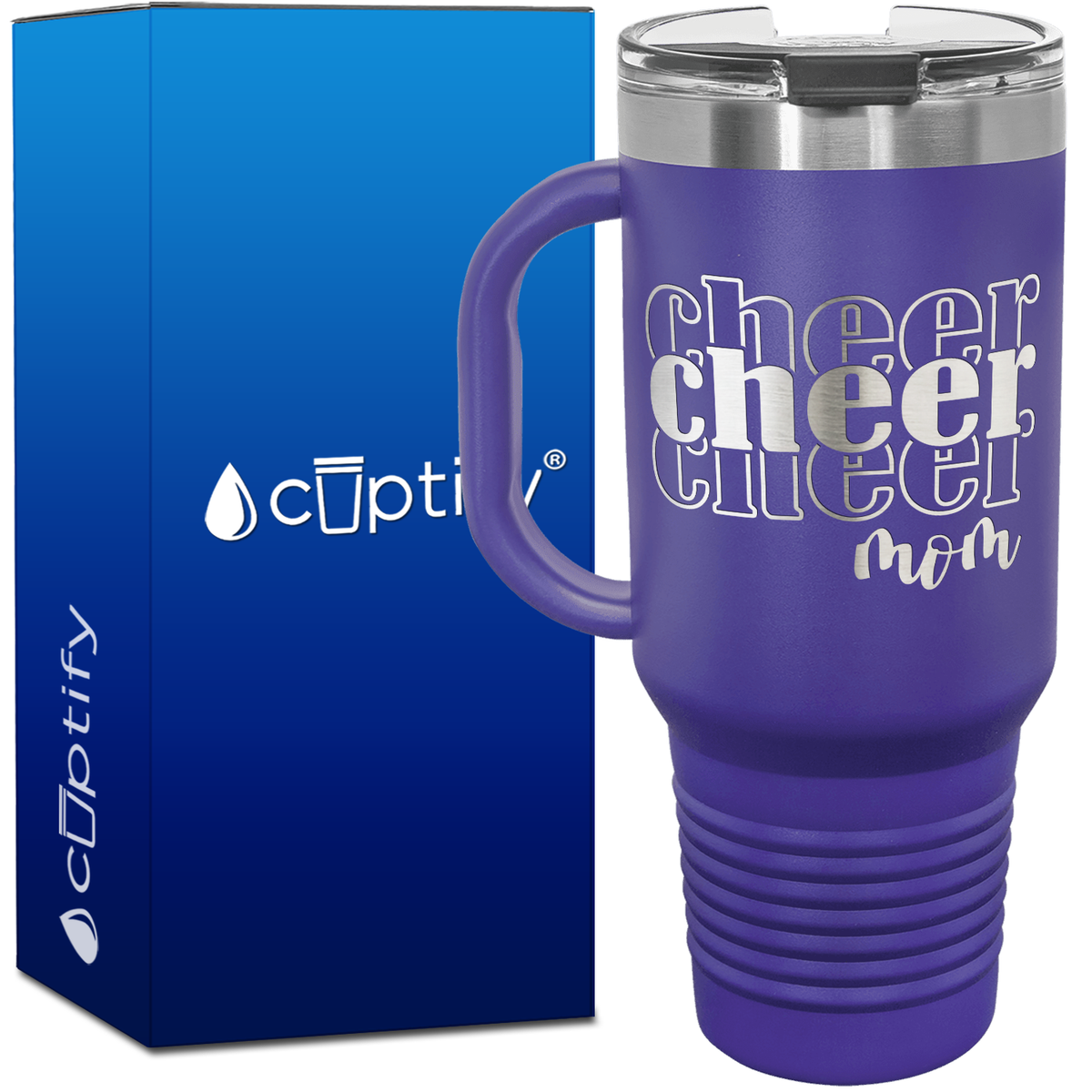Cheer Cheer Cheer Mom 40oz Cheer Travel Mug