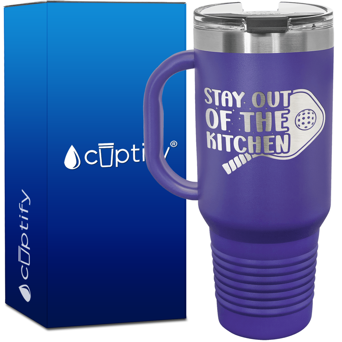 Stay Out of the Kitchen Pickleball 40oz Pickleball Travel Mug