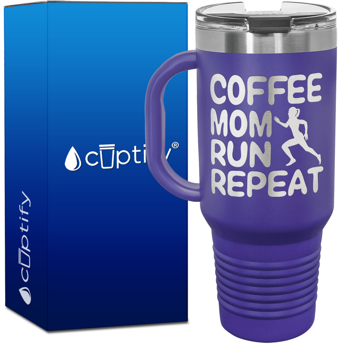 Coffee Mom Run Repeat 40oz Running Travel Mug