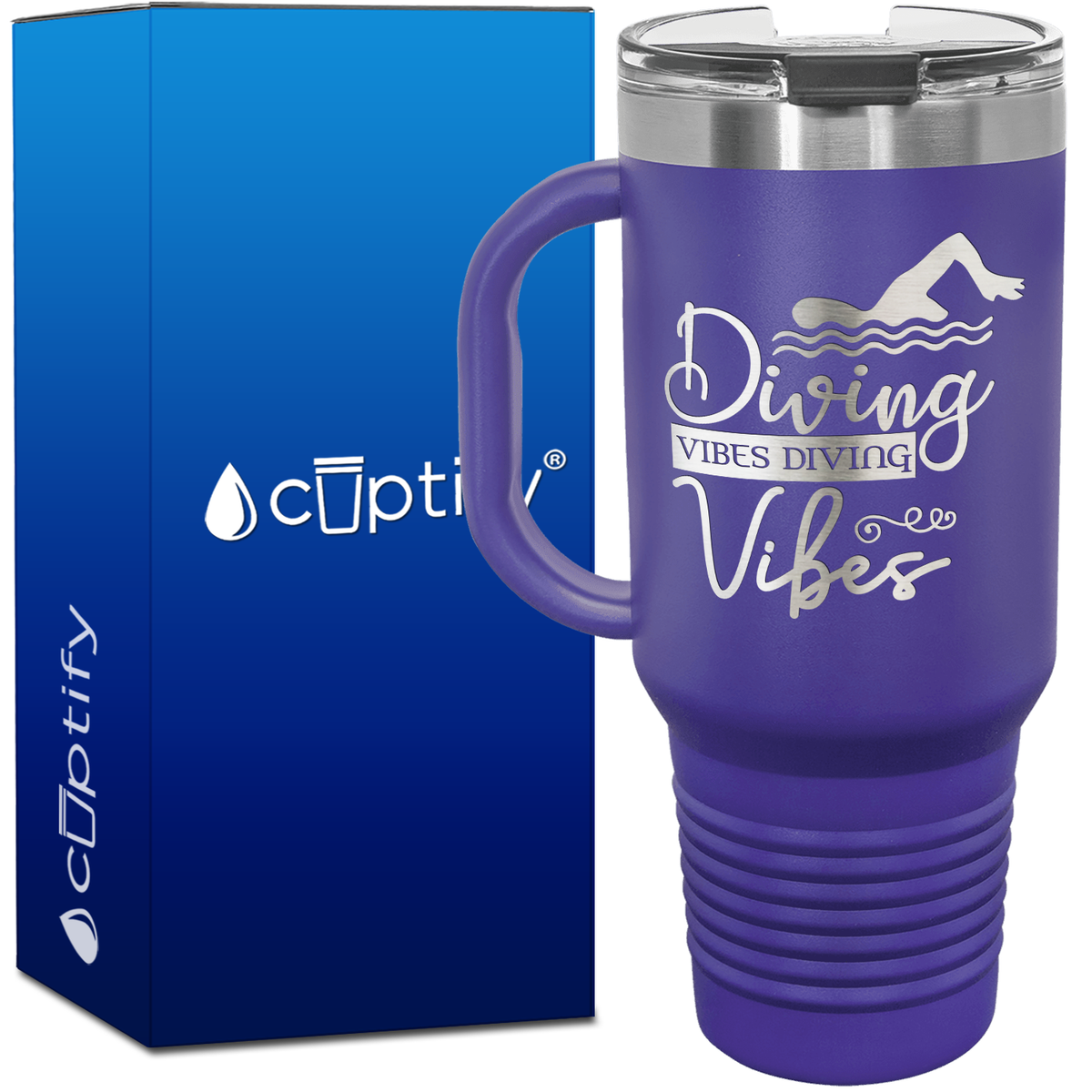 Diving Vibes Diving Vibes 40oz Swimming Travel Mug
