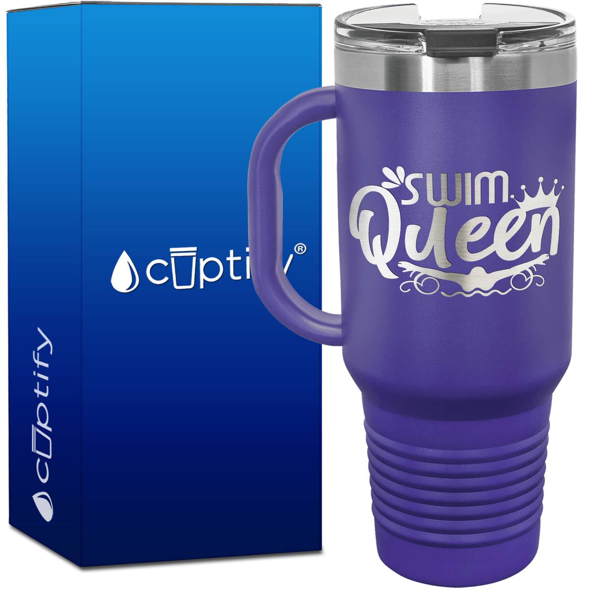 Swim Queen 40oz Swimming Travel Mug