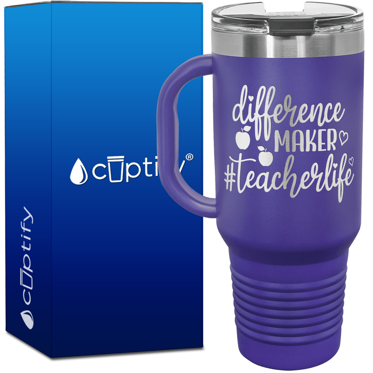 Difference Maker #Teacherlife 40oz Teacher Travel Mug