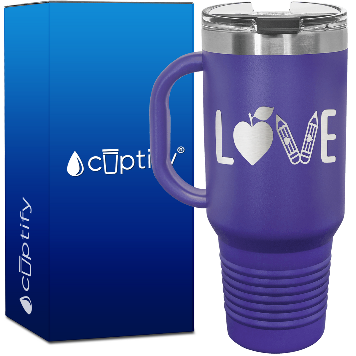 Love Teacher 40oz Teacher Travel Mug