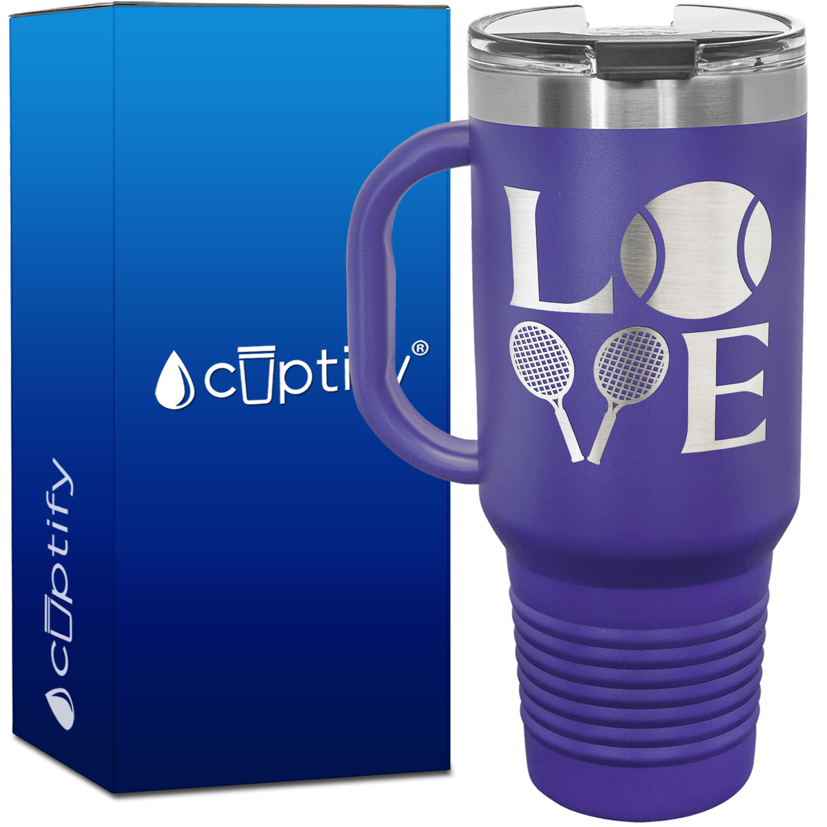 Tennis LOVE 40oz Tennis Travel Mug