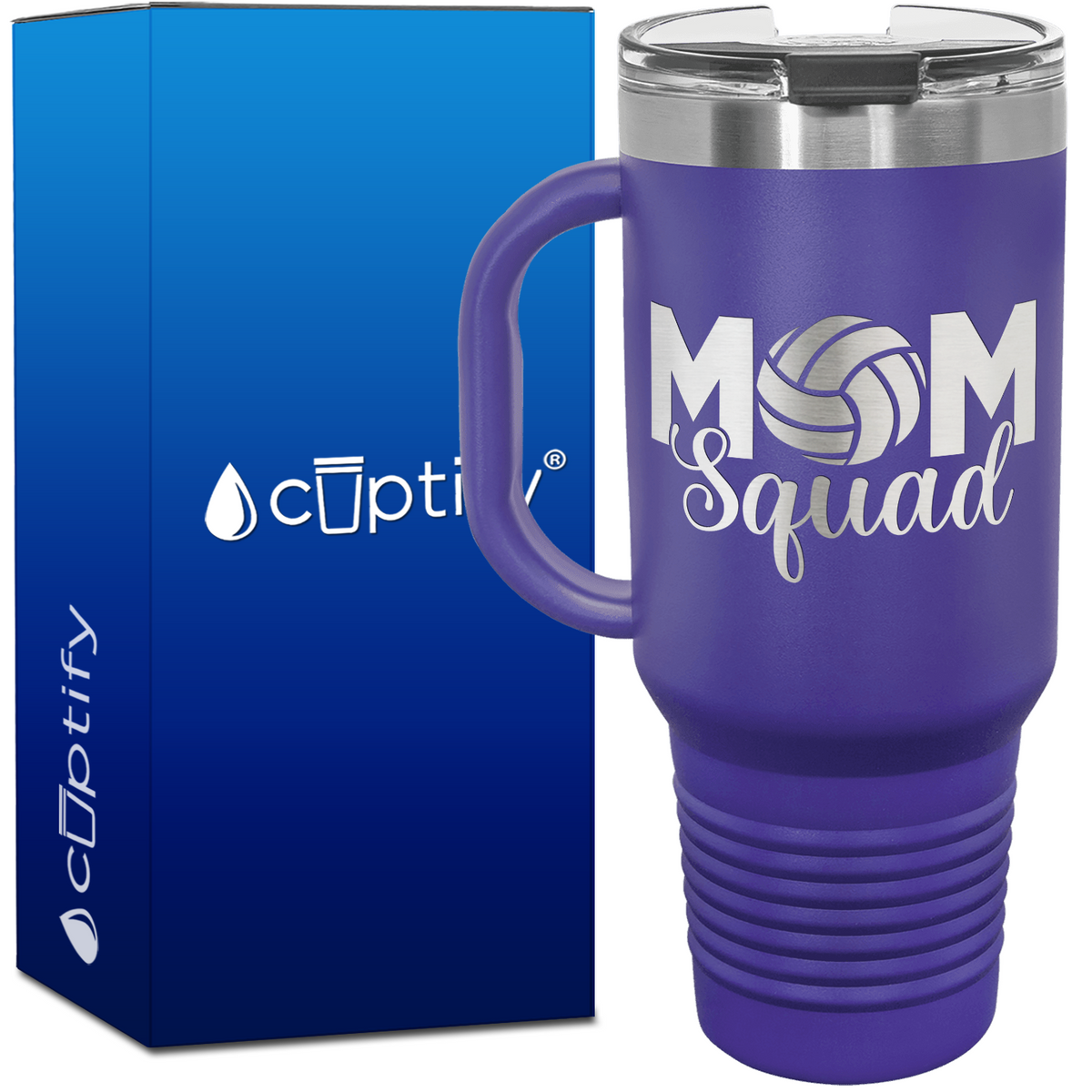 Mom Squad 40oz Volleyball Travel Mug