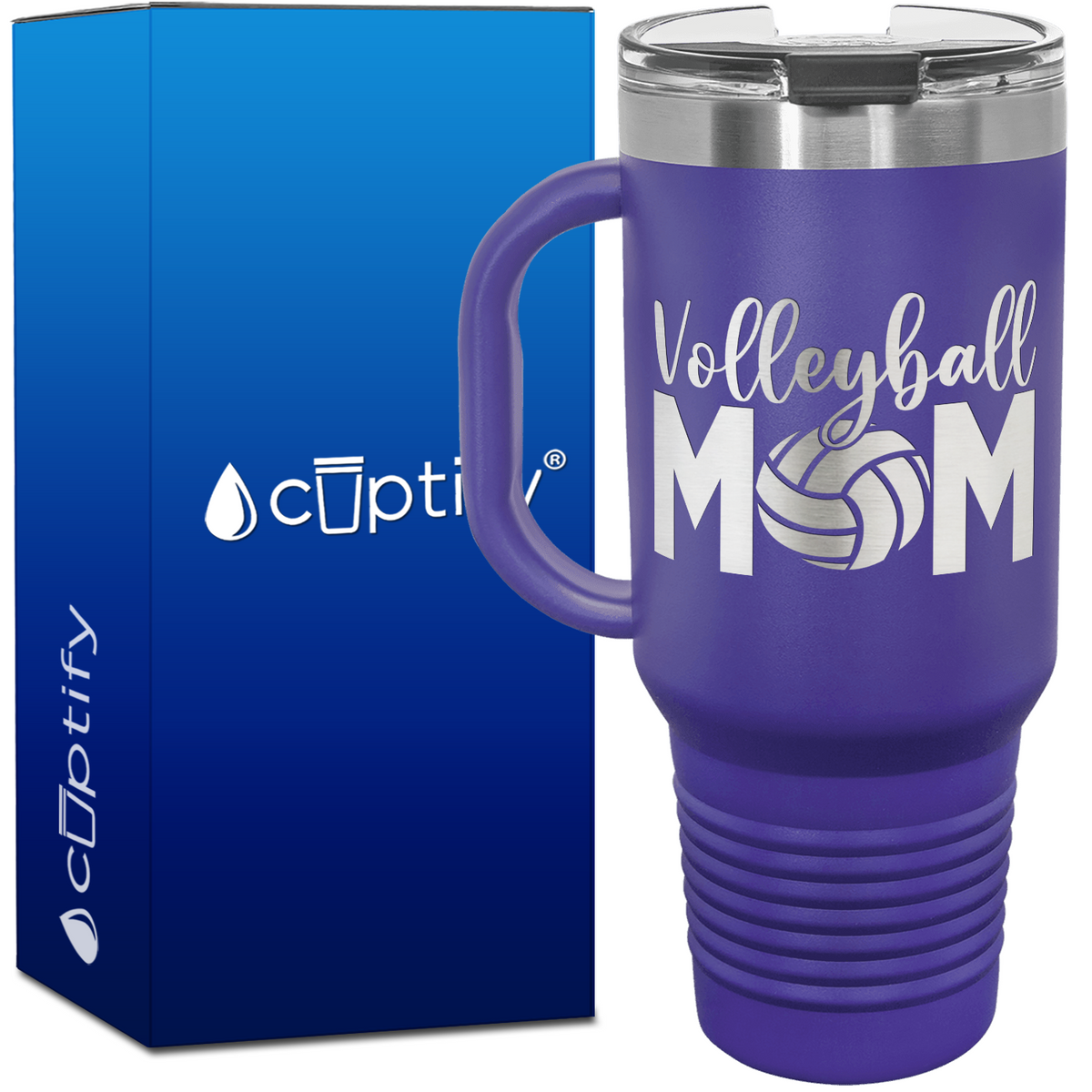 Volleyball Mom 40oz Volleyball Travel Mug