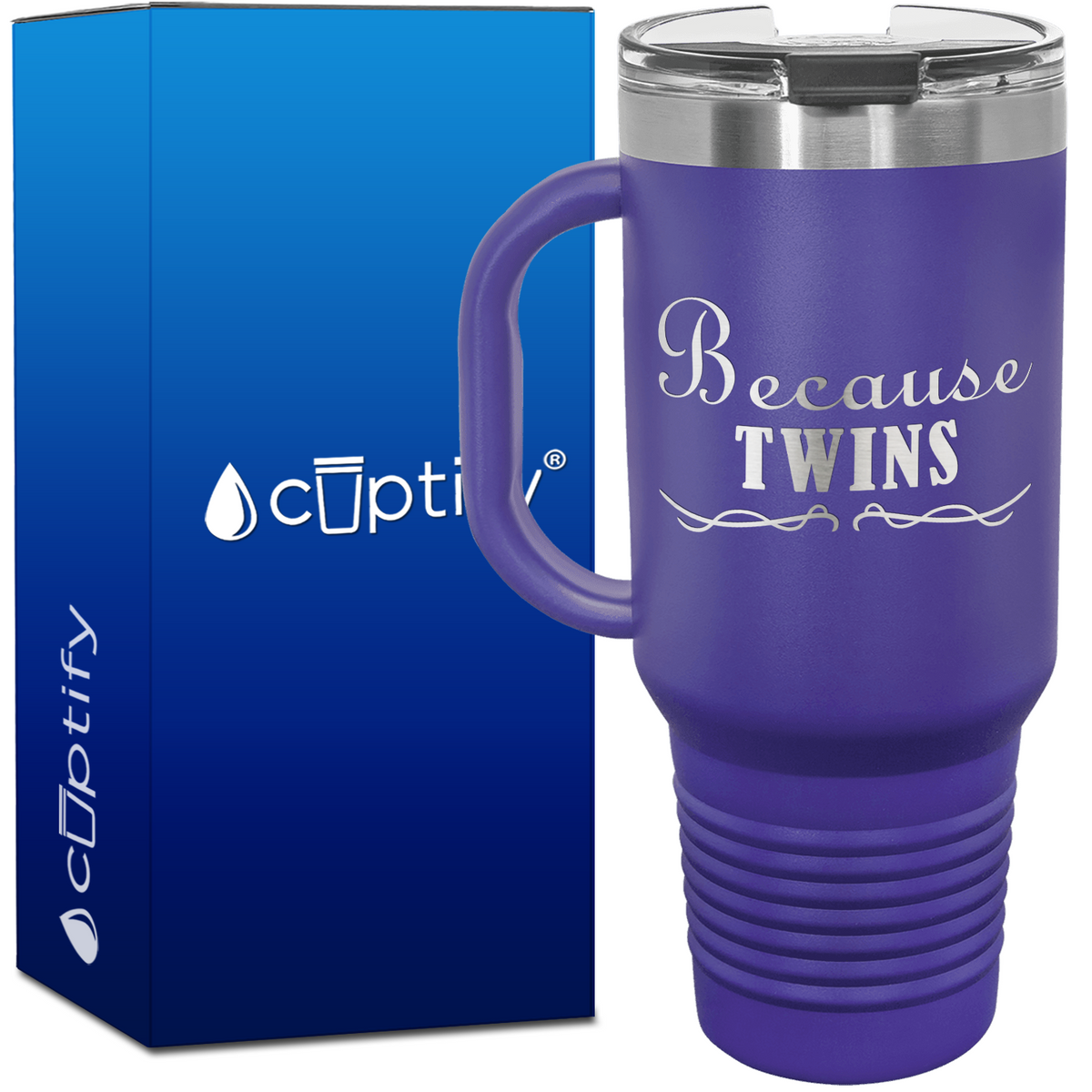 Because Twins 40oz Mom Travel Mug
