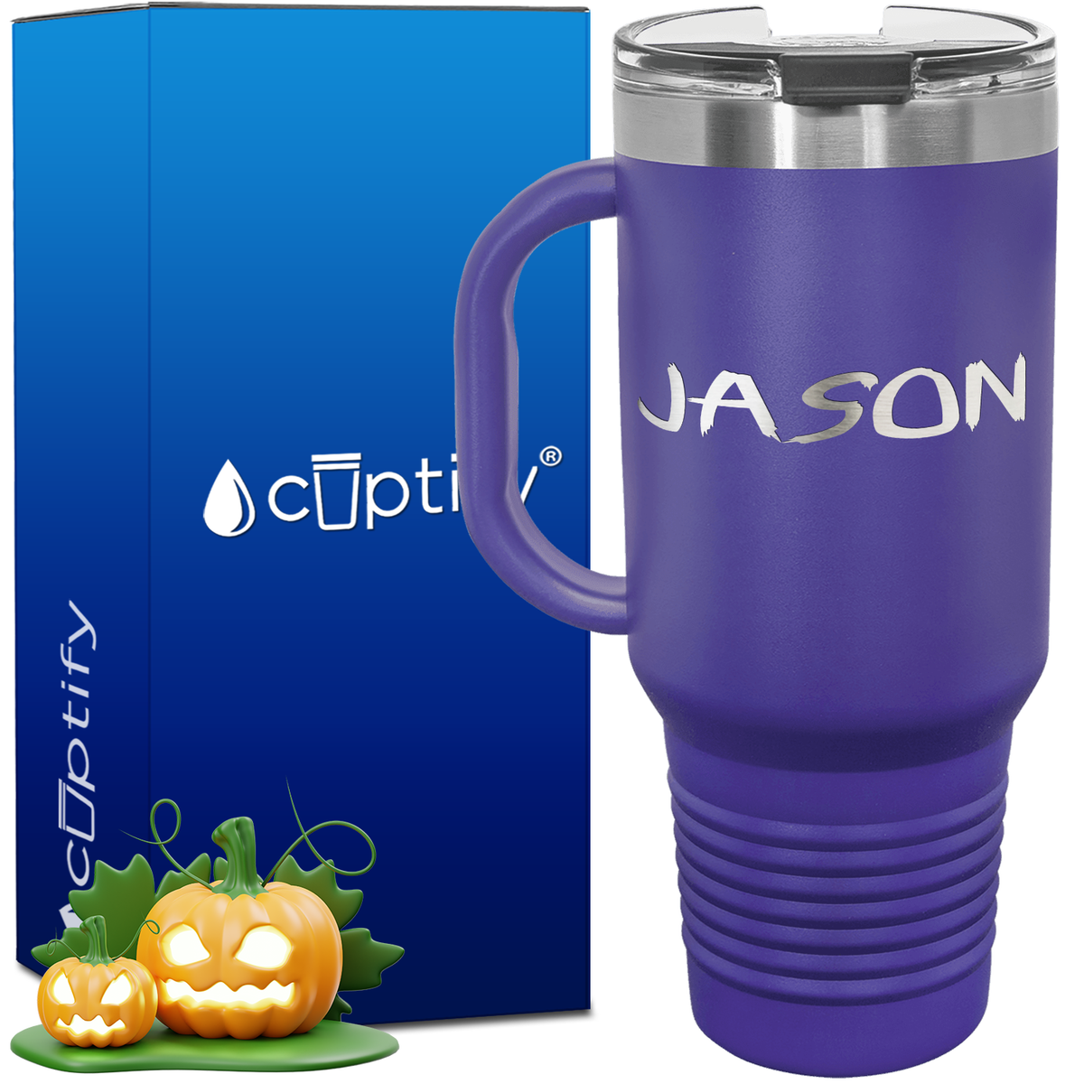 Personalized Scary Font Style 40oz Halloween Travel Mug