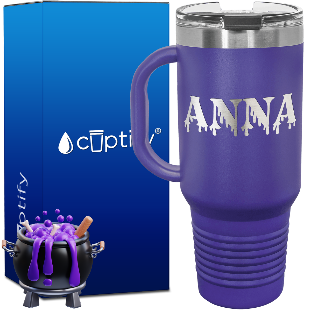 Personalized Bloody Font Style 40oz Halloween Travel Mug