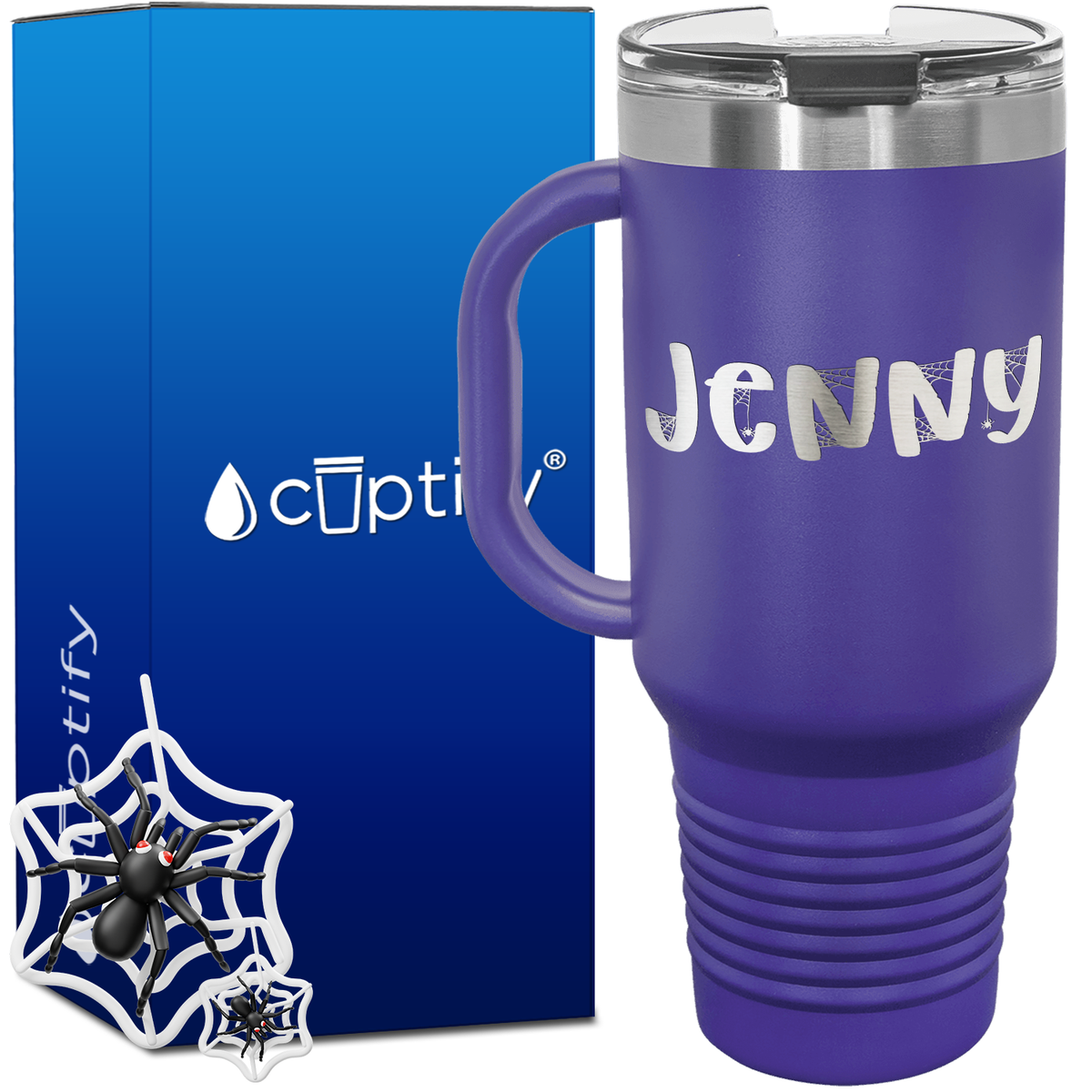 Personalized Spooky Font Style 40oz Halloween Travel Mug