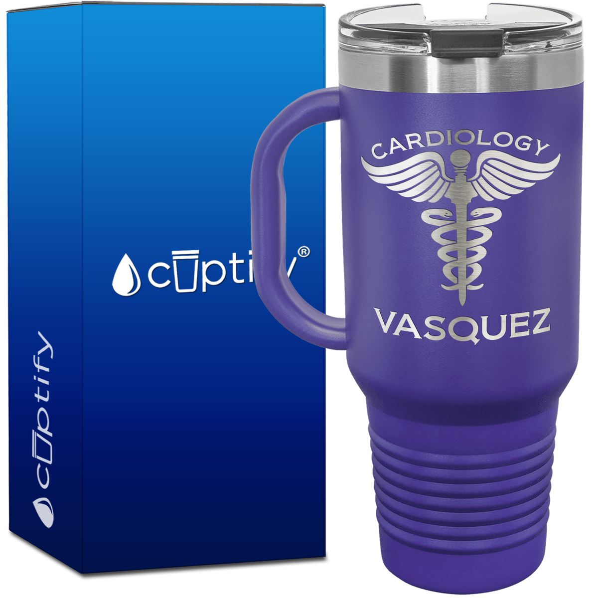 Personalized Cardiology 40oz Medical Travel Mug
