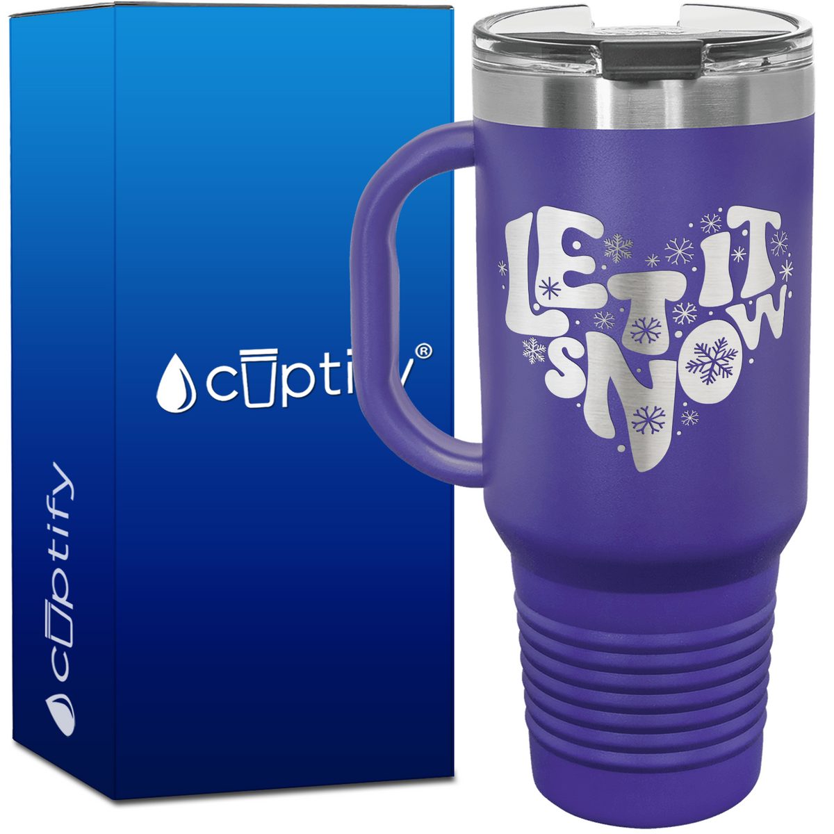 Let it Snow 40oz Christmas Travel Mug