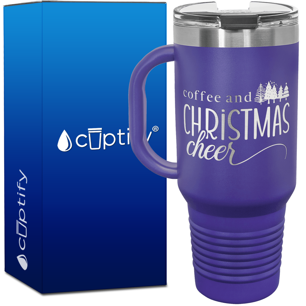 Coffee and Christmas Cheer 40oz Travel Mug