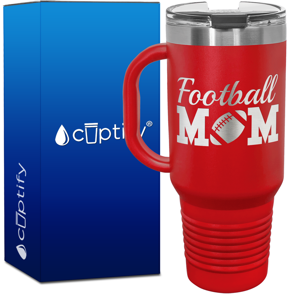 Football Mom 40oz Mom Travel Mug