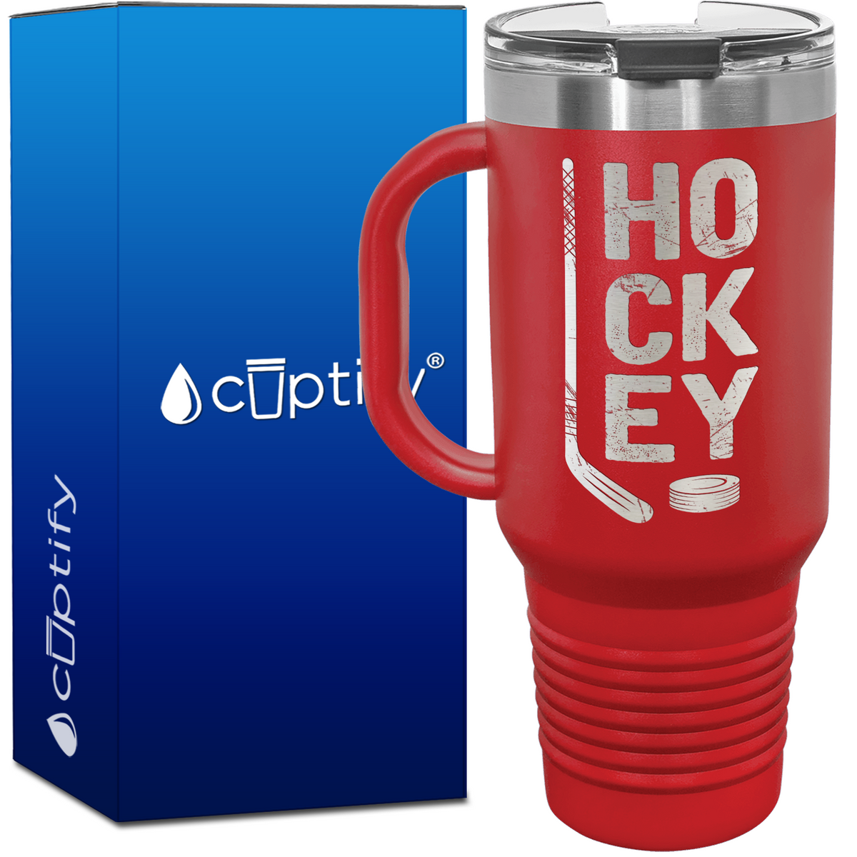 HO CK EY 40oz Hockey Travel Mug