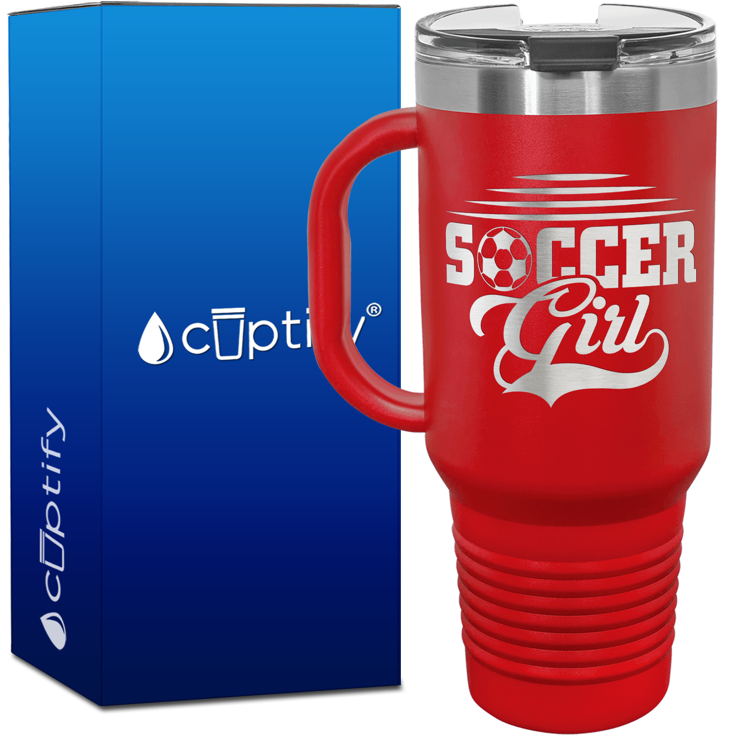 Soccer Girl 40oz Soccer Travel Mug