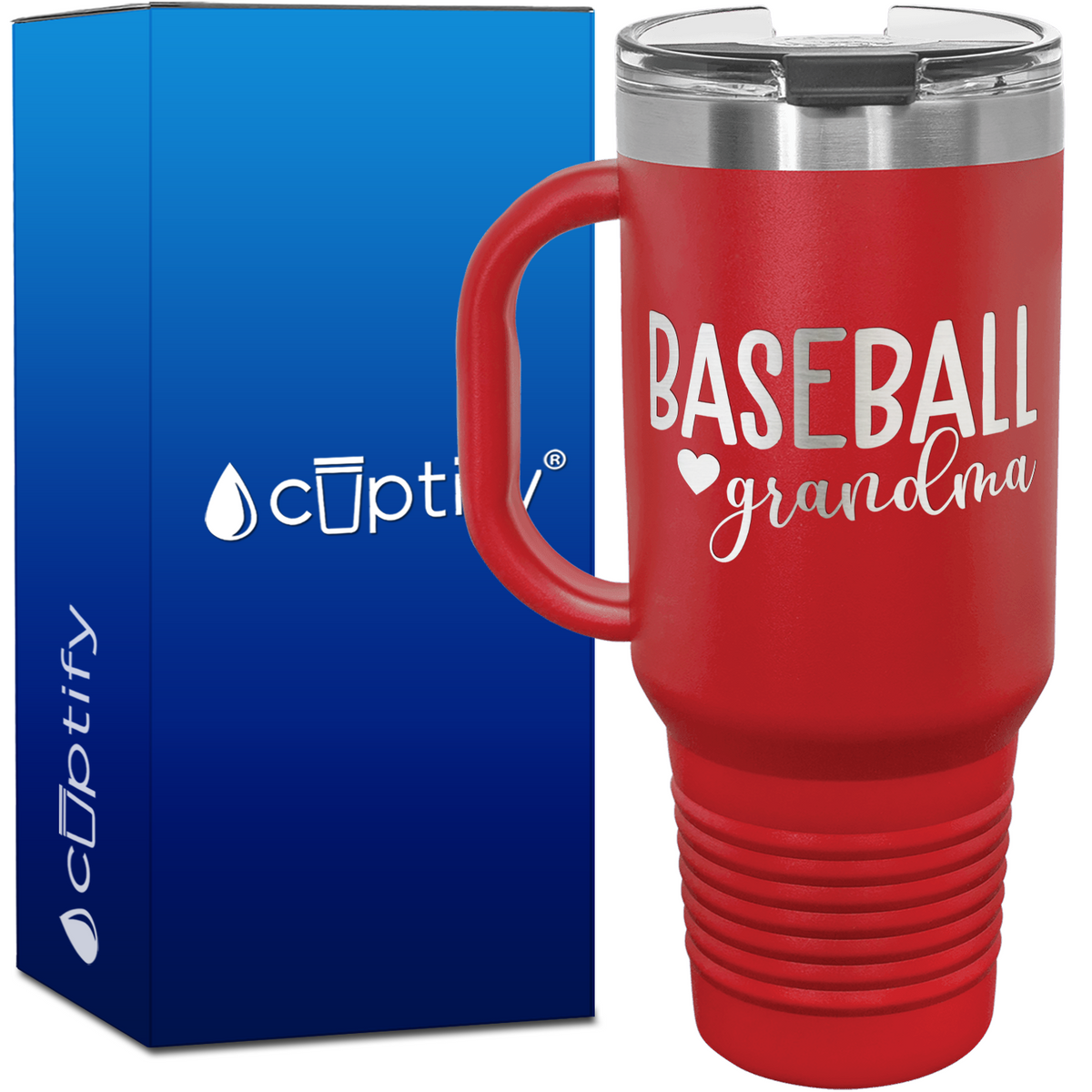 Baseball Grandma 40oz Baseball Travel Mug