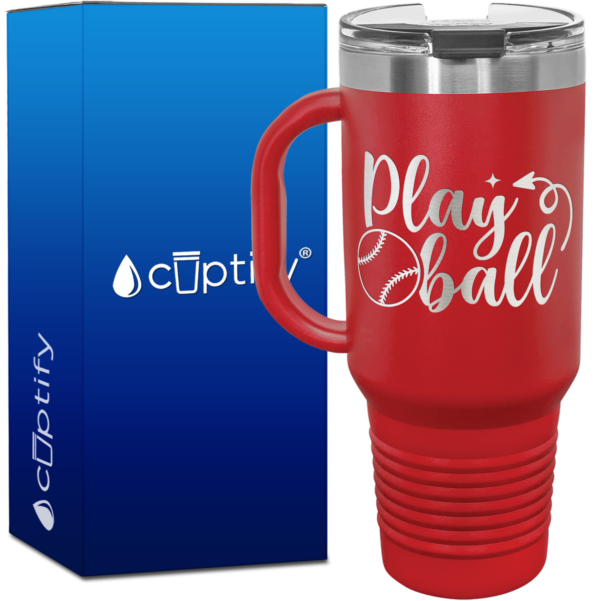 Play Ball 40oz Baseball Travel Mug