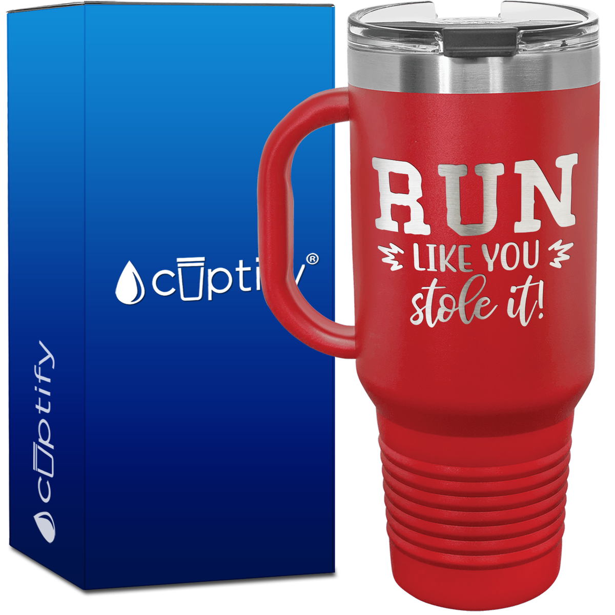 Run Like You Stole It 40oz Baseball Travel Mug