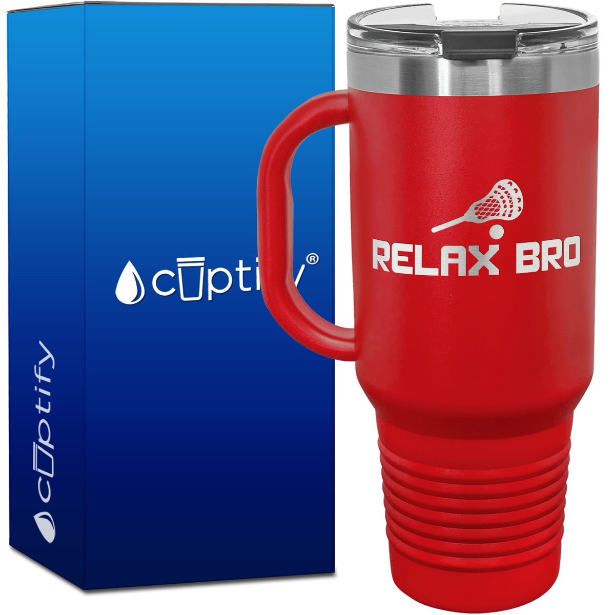 Relax Bro Lacrosse 40oz Lacrosse Travel Mug