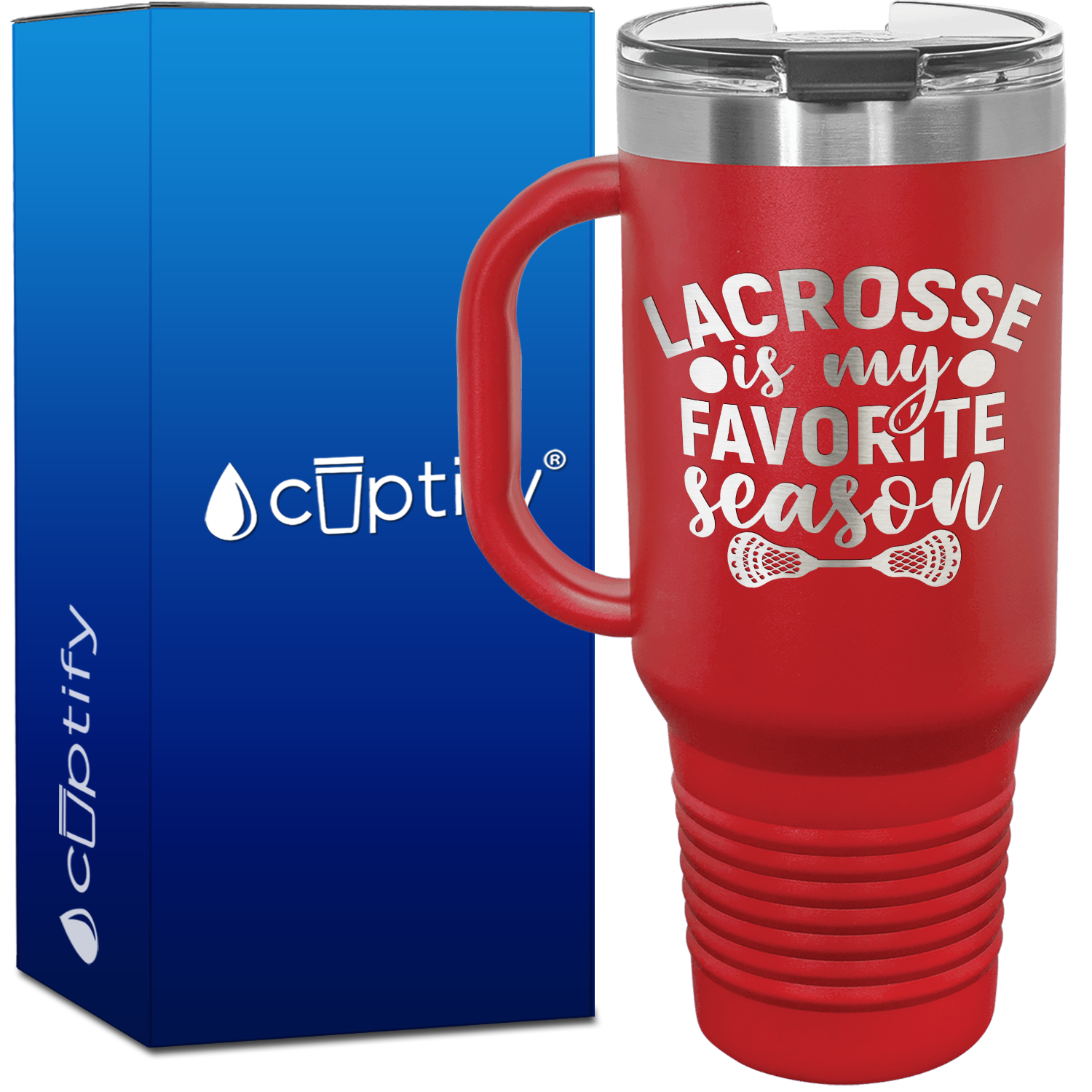 Lacrosse is my Favorite Season 40oz Lacrosse Travel Mug