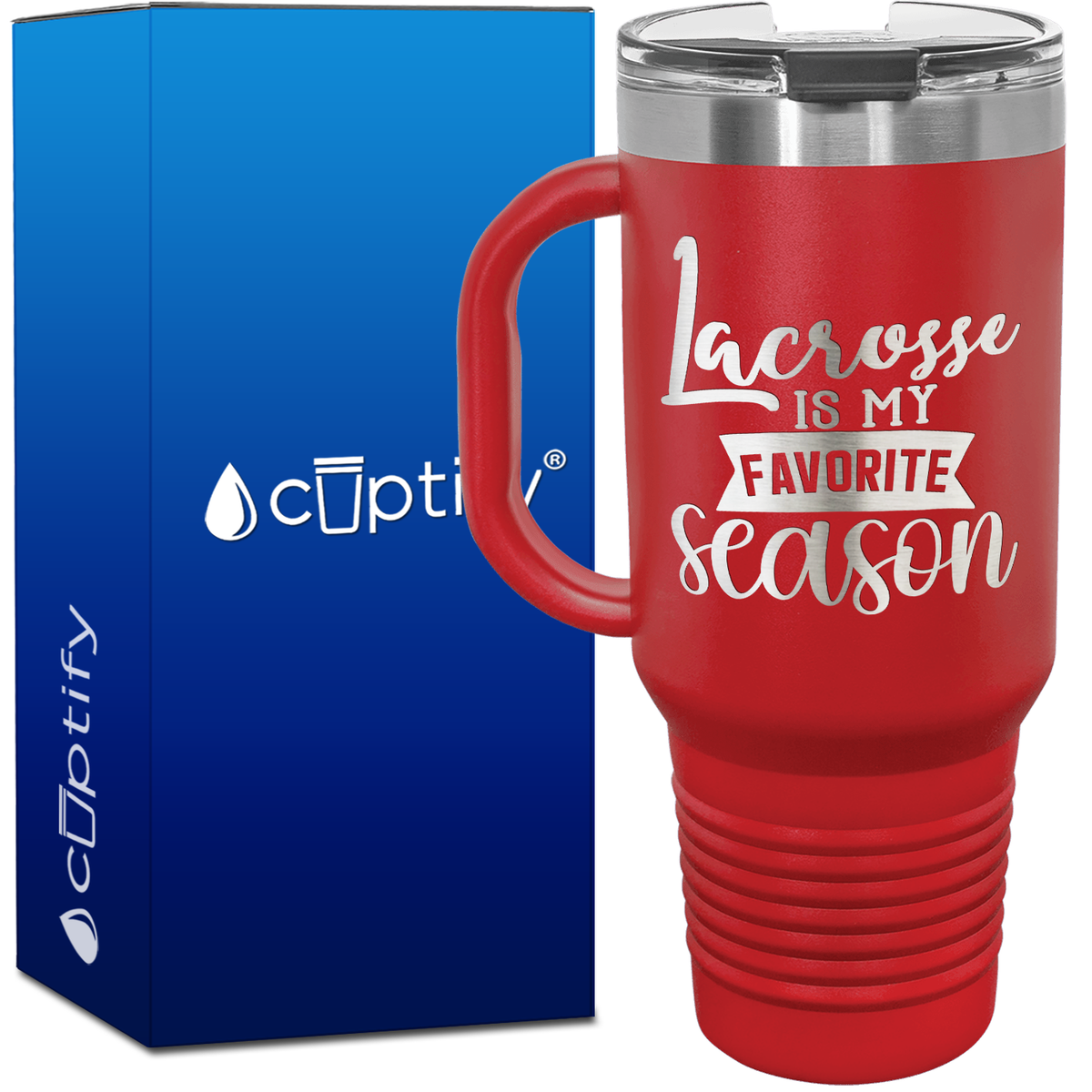 Lacrosse is My Favorire Season 40oz Lacrosse Travel Mug