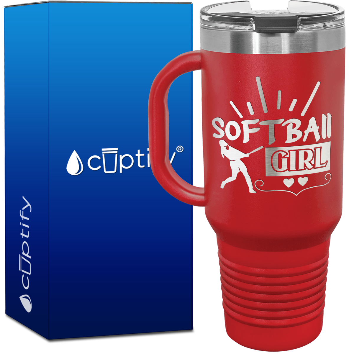 Softball Girl 40oz Softball Travel Mug
