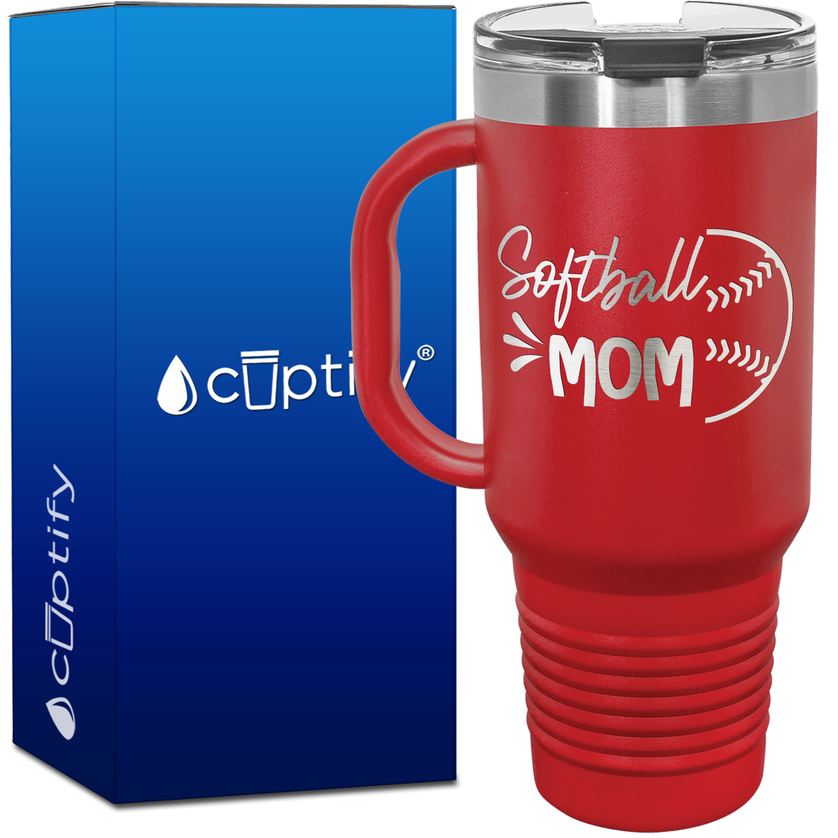 Softball Mom 40oz Softball Travel Mug