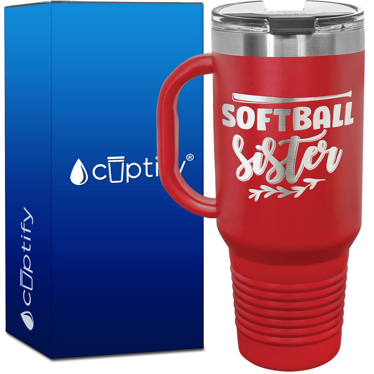 Softball Sister 40oz Softball Travel Mug